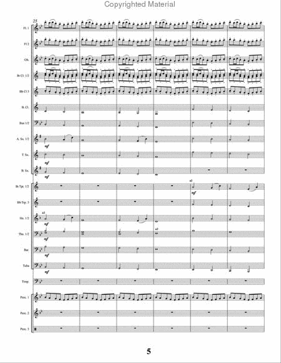 At Morning's First Light Concert Band scores gallery preview page 6