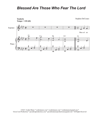 Blessed Are Those Who Fear The Lord (Vocal Quartet - (SATB)