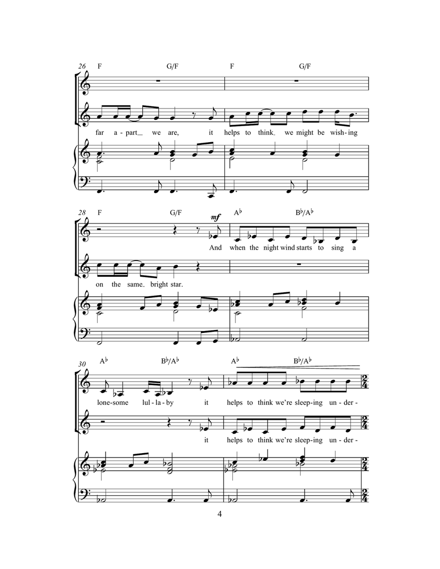 Somewhere Out There (arr. Rick Hein) 2-Part scores gallery preview page 4
