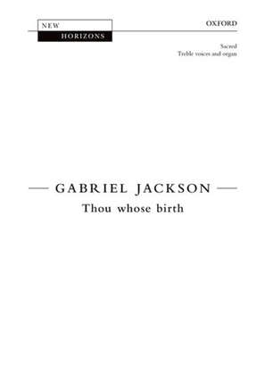 Book cover for Thou whose birth
