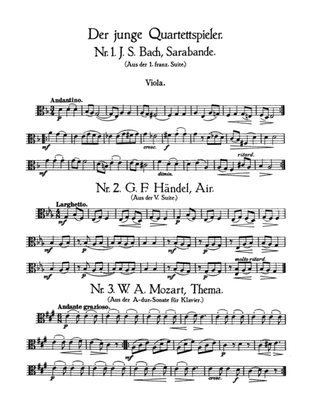 Book cover for Album of Easy String Quartets, Volume III (Pieces by Bach, Haydn, Mozart, Beethoven, Schumann, Mendelssohn, and others): Viola