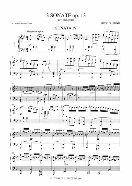 3 Sonatas Op. 13 Nos. 4-6 for Piano
