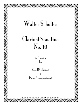 Clarinet Sonatina No. 10 in F Major with Piano Accompaniment