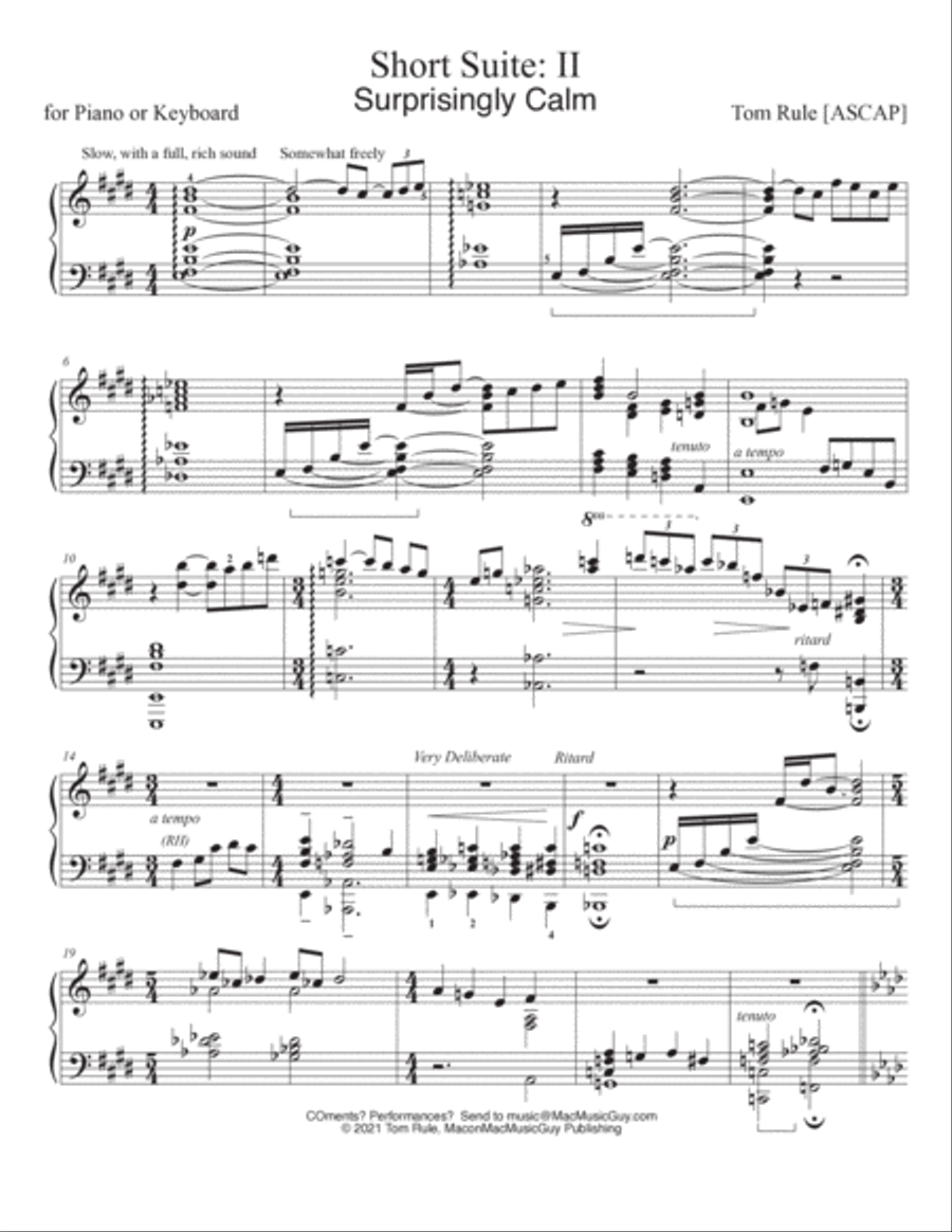 Short Suite - all 3 movements Piano Method scores gallery preview page 5