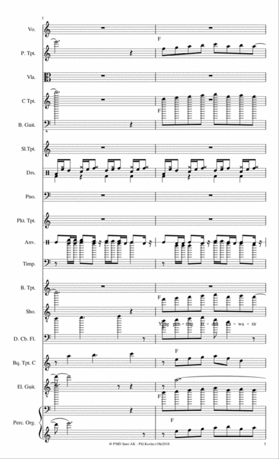 SAKURA (HIDUP INI AMAT INDAH) Large Ensemble scores gallery preview page 5