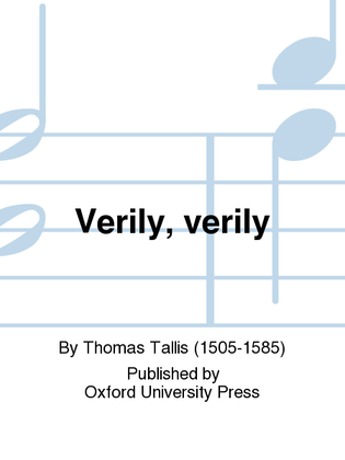 Book cover for Verily, verily