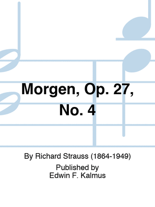 Book cover for Morgen, Op. 27, No. 4