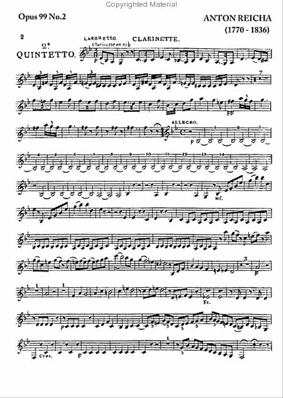 Wind Quintet, Op. 99, No. 2 Woodwind Quintet scores gallery preview page 5