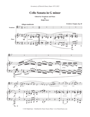 Book cover for Sonata in G minor for Trombone and Piano