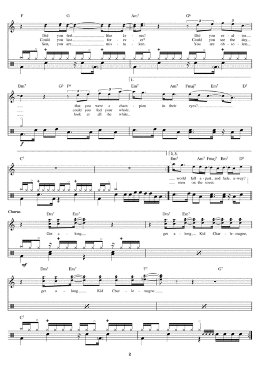 Kid Charlemagne Drums scores gallery preview page 2