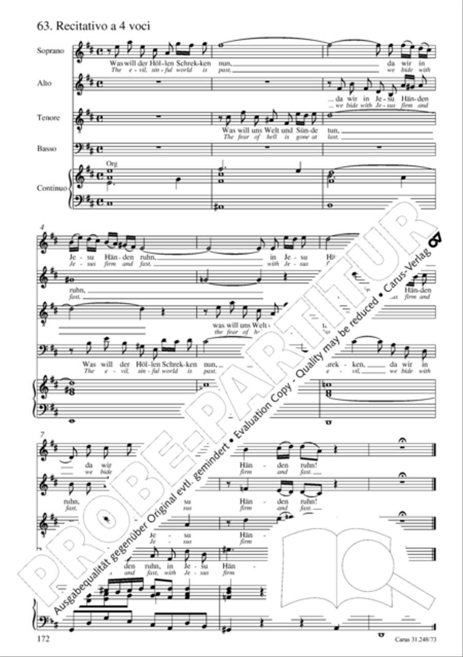 Christmas Oratorio (Weihnachtsoratorium, Teile IV-VI) 4-Part scores gallery preview page 93