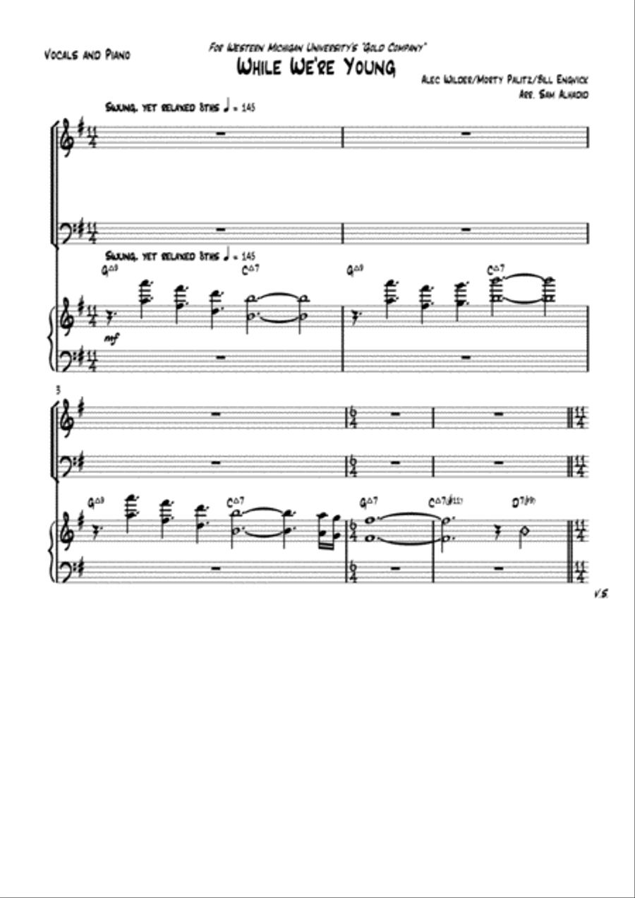 While We're Young 4-Part scores gallery preview page 1