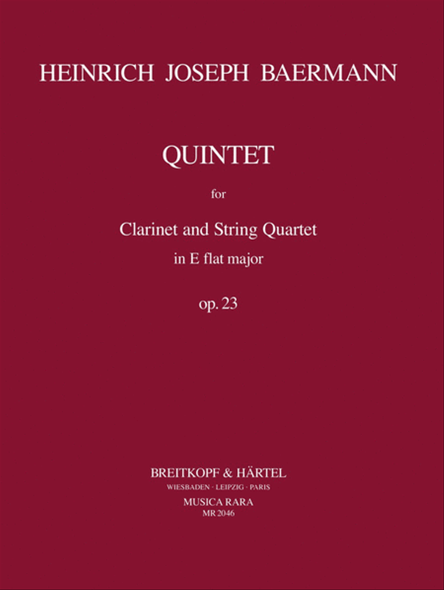 Book cover for Quintet in Eb major Op. 23
