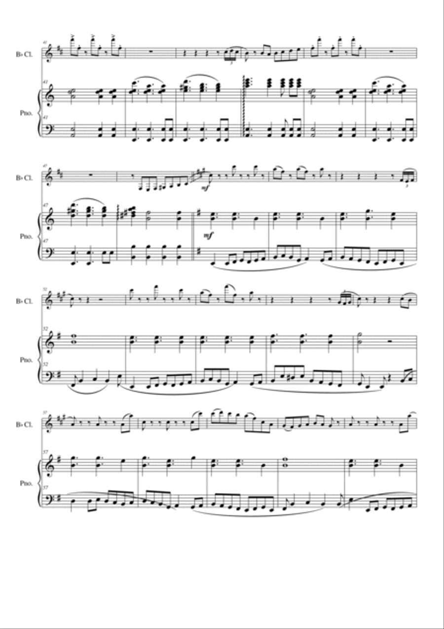 Folk Song Snapshots for Clarinet and Piano Clarinet scores gallery preview page 3