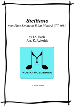 Book cover for Siciliano - for Woodwind Quartet