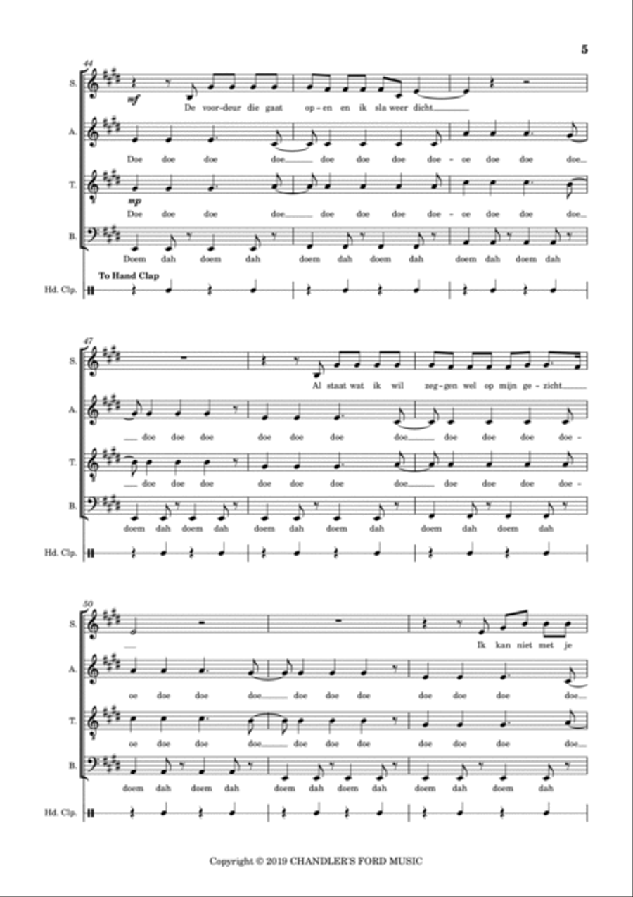 Hoe Het Danst 4-Part scores gallery preview page 5