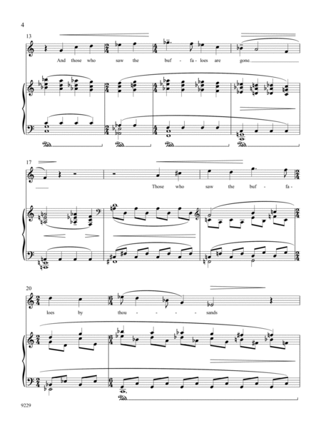 Buffalo Dusk: Song for Soprano, Mezzo-Soprano, or Tenor and Piano on a Poem by Carl Sandburg