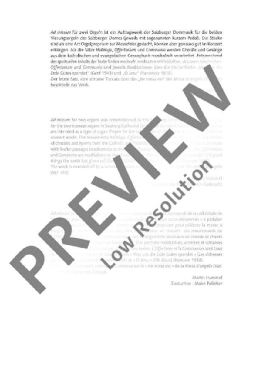 Ad missam Organ scores gallery preview page 2