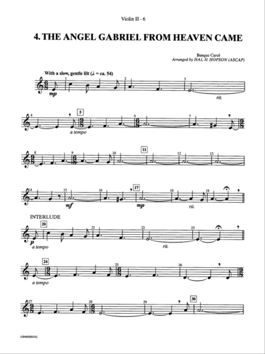 Sing Noel! (A Carol Service): 2nd Violin String Quartet scores gallery preview page 6