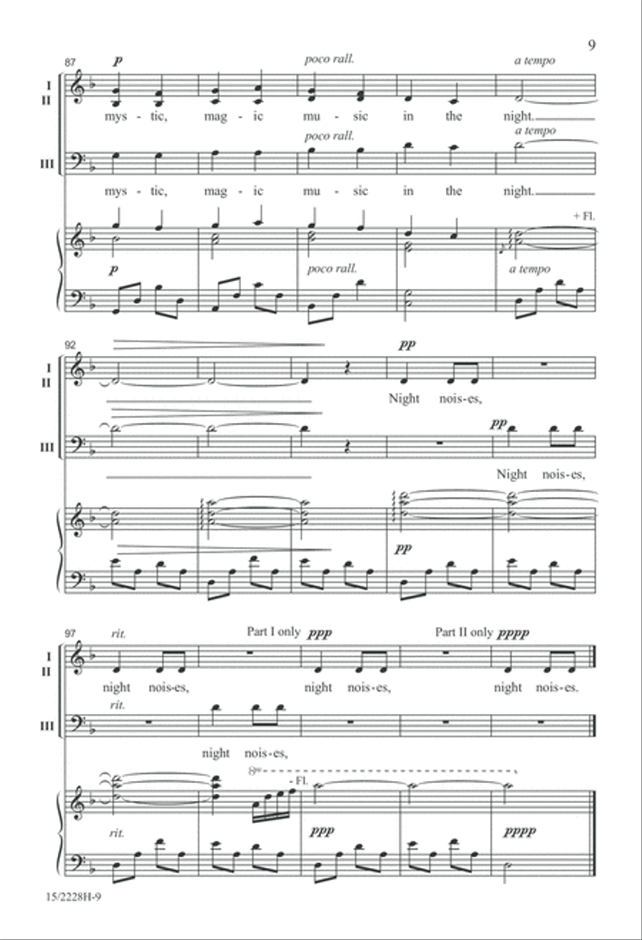 Night Noises Night Noises 3-Part scores gallery preview page 10