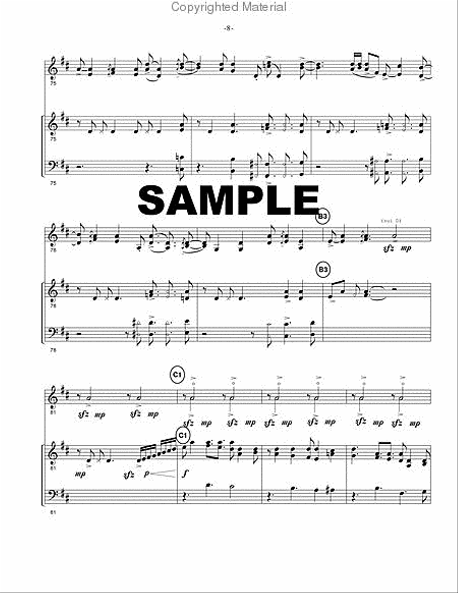 Duo for Violin and Marimba Percussion Ensemble scores gallery preview page 6