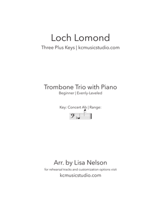 Book cover for Loch Lomond - Trombone Trio with Piano Accompaniment