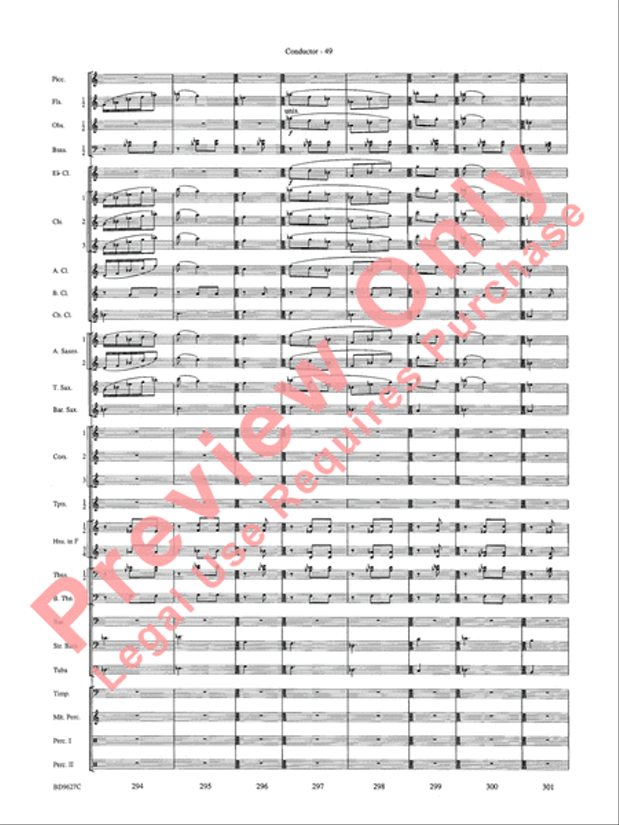 Variations on a Theme of Robert Schumann Concert Band scores gallery preview page 52
