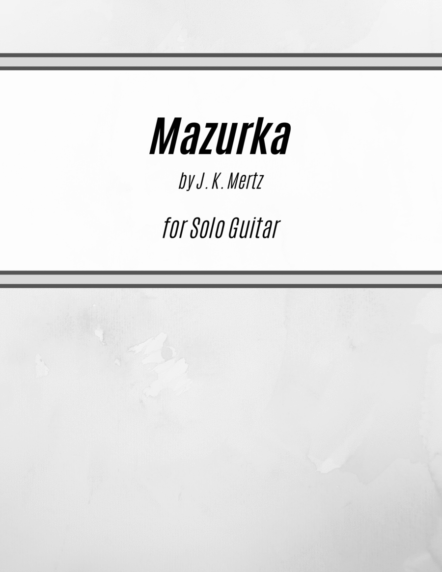Mazurka (for Solo Guitar) image number null