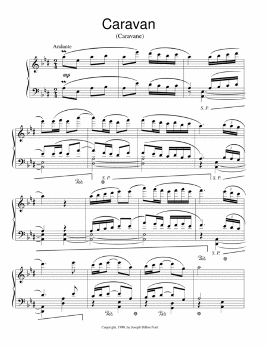 Caprice en forme d'arabesques (Caprice in the Form of Arabesques) for piano solo Piano Solo scores gallery preview page 1
