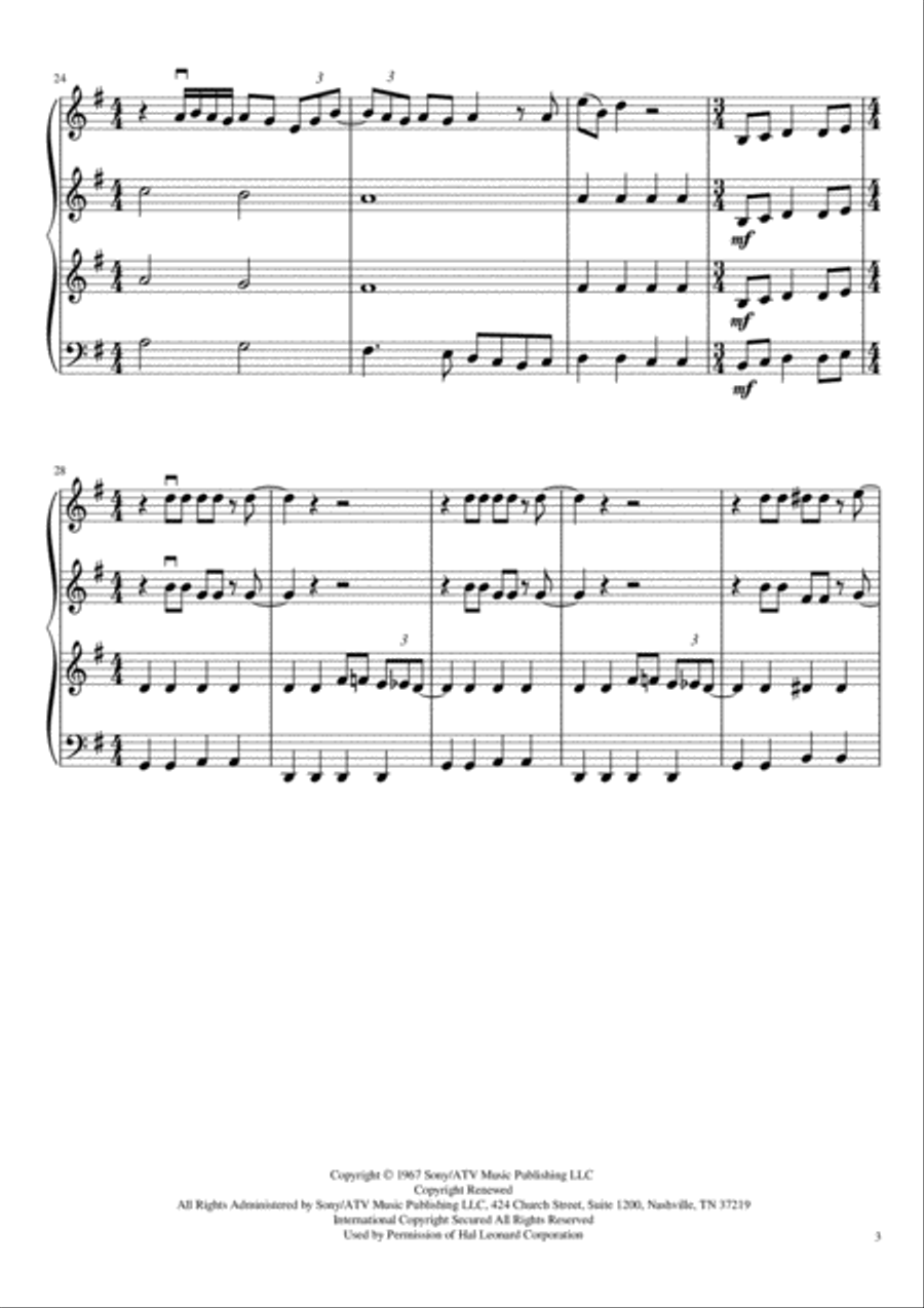 All You Need Is Love String Quartet scores gallery preview page 4