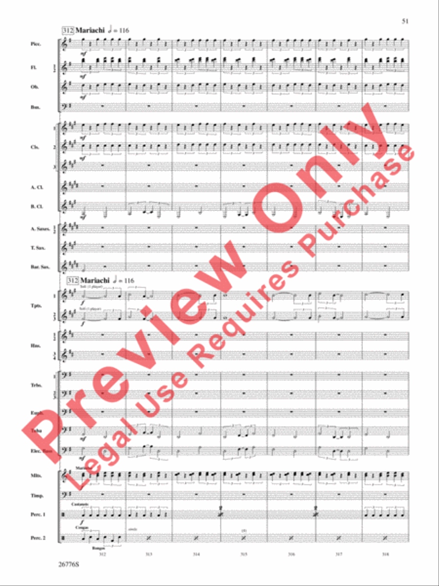 The Music of Disneyland Concert Band scores gallery preview page 52