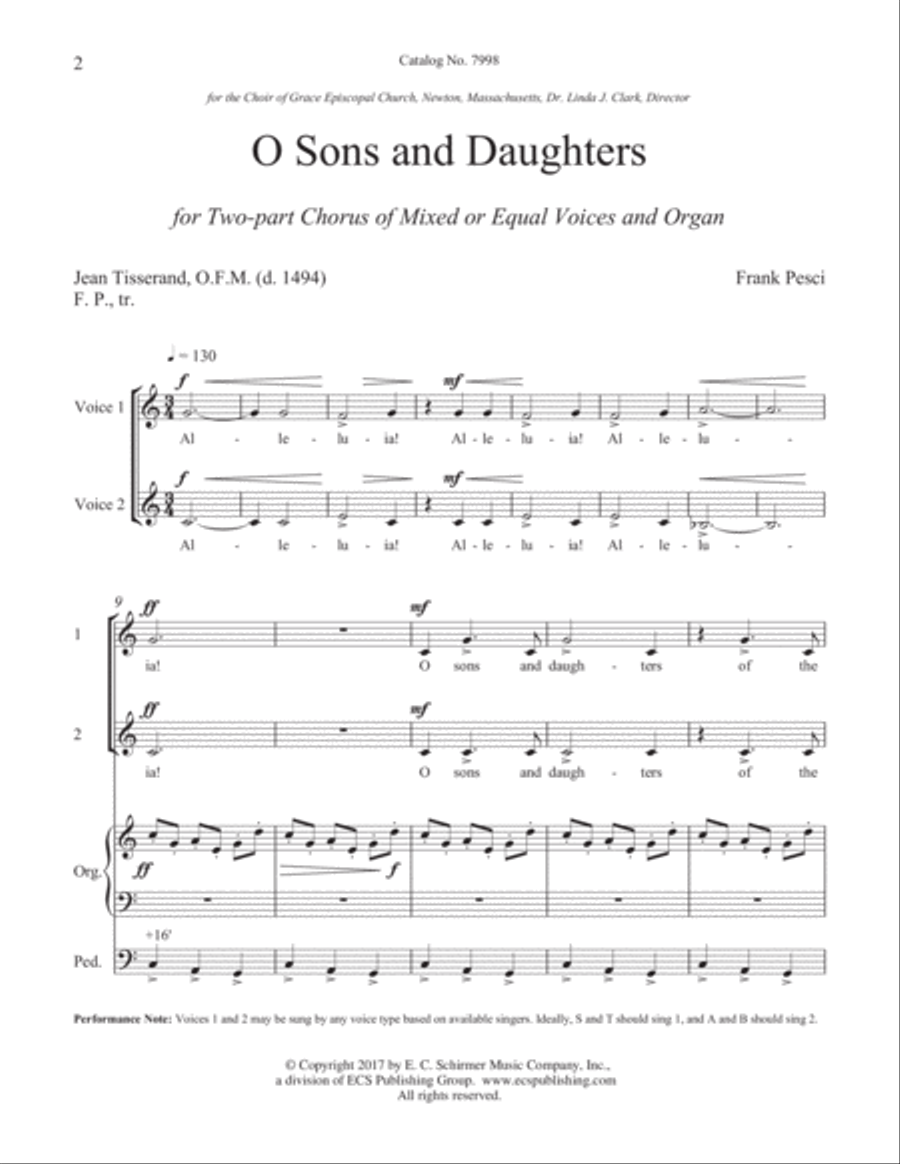 Windows of Grace: 4. O Sons and Daughters 2-Part scores gallery preview page 2