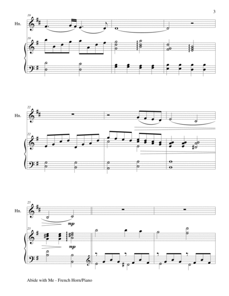 ABIDE WITH ME (Duet – French Horn and Piano/Score and Parts) image number null