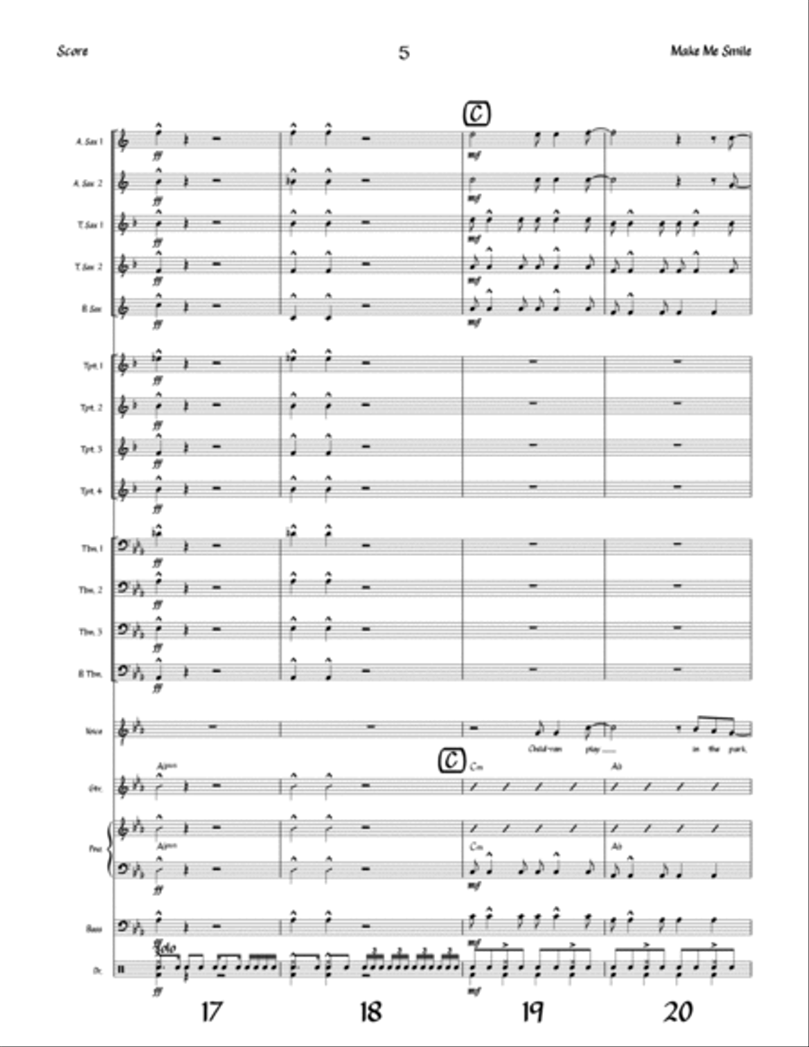 Make Me Smile Jazz Ensemble scores gallery preview page 5