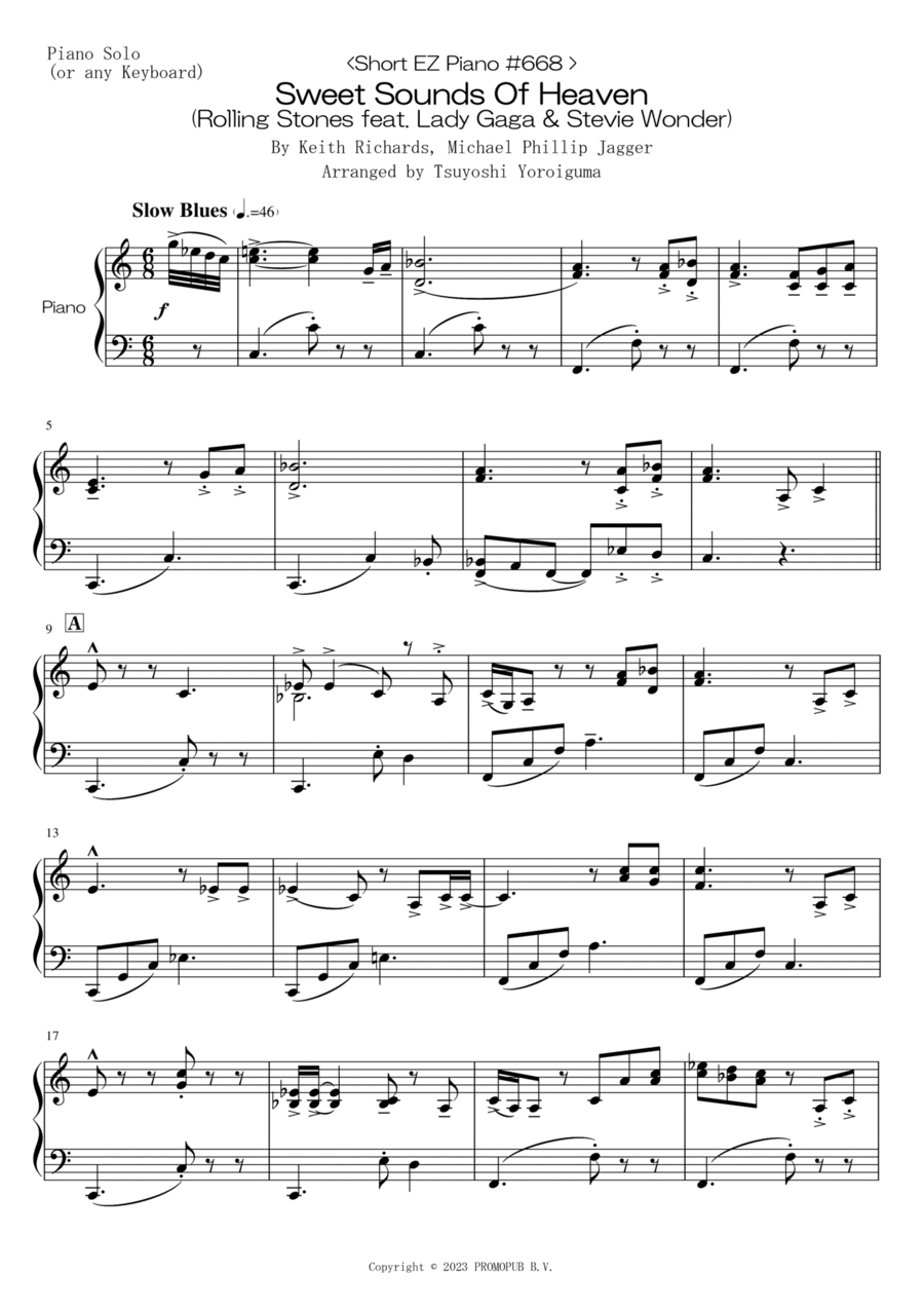 Sweet Sounds Of Heaven Easy Piano scores gallery preview page 1