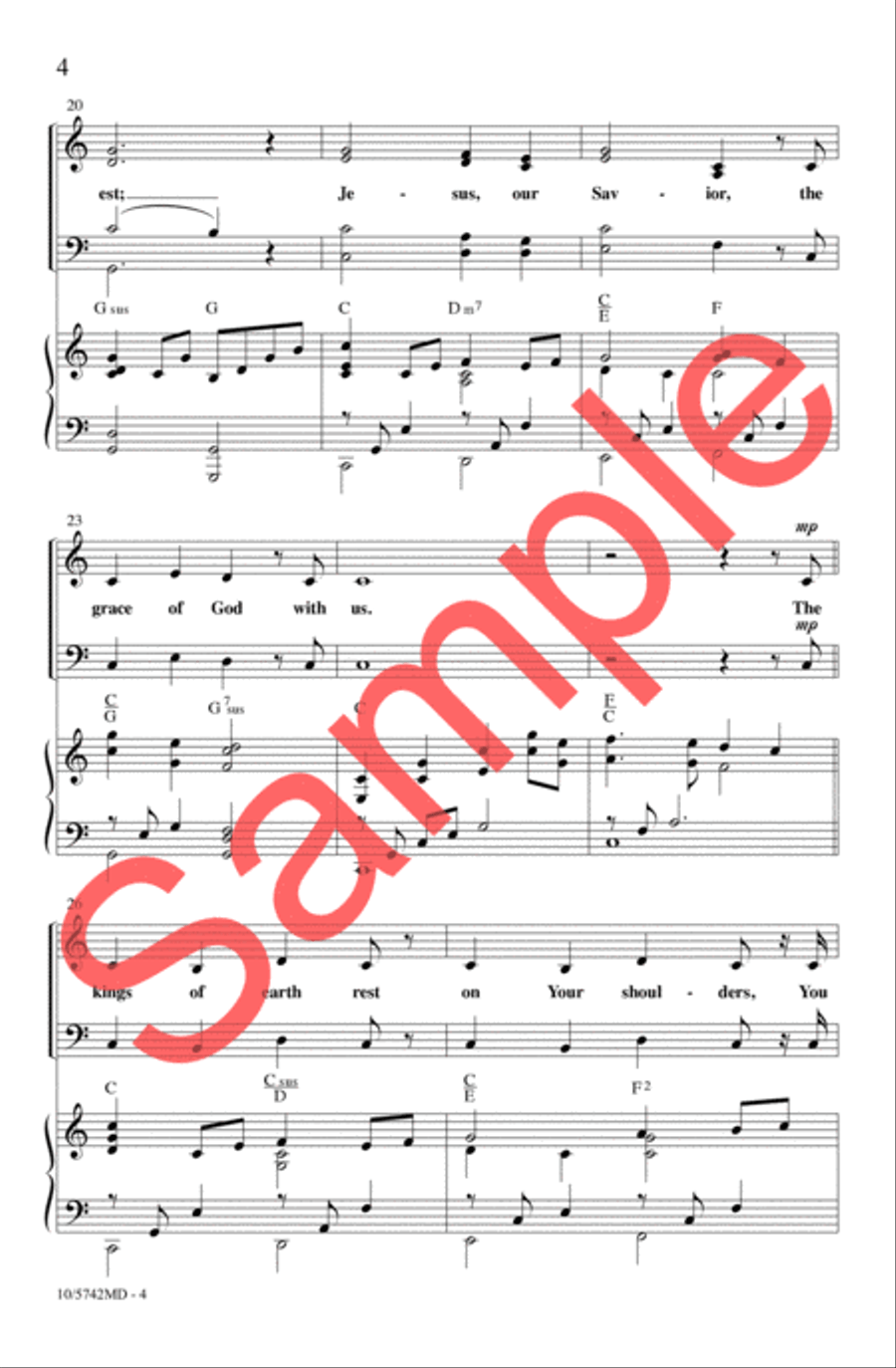 Grace of God With Us 4-Part scores gallery preview page 5