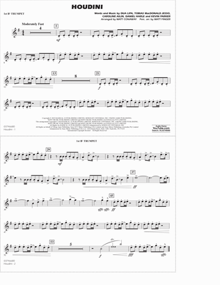Houdini (arr. Conaway/Finger) - 1st Bb Trumpet