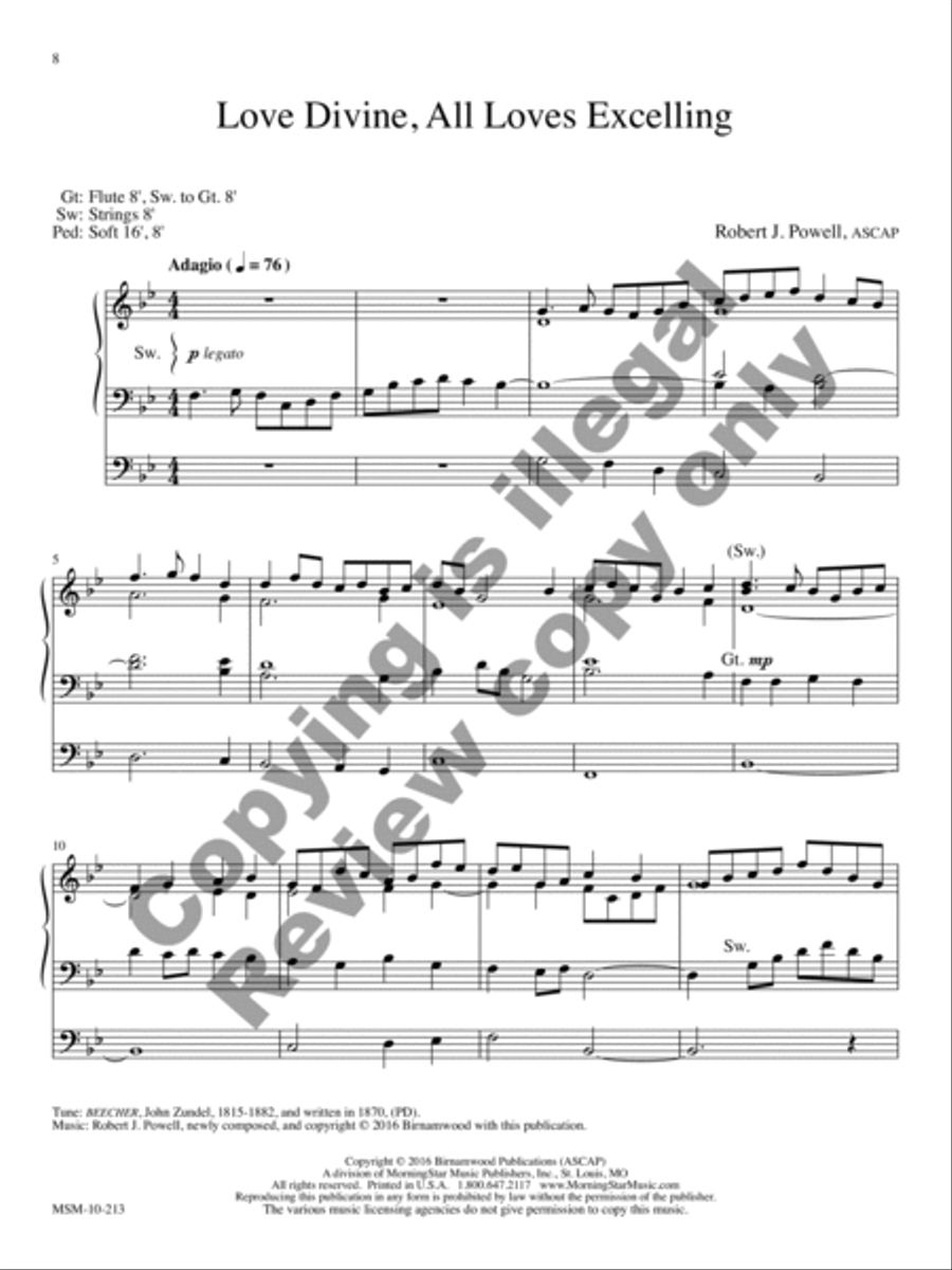 Prayerful Preludes, Set 8 Organ scores gallery preview page 11