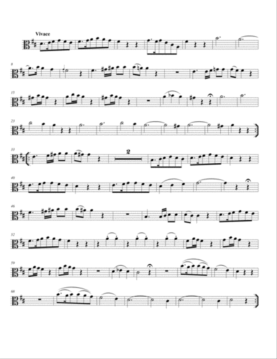Wagenseil - Six Quartets for Two Violas, Cello and Bass String Quartet scores gallery preview page 6