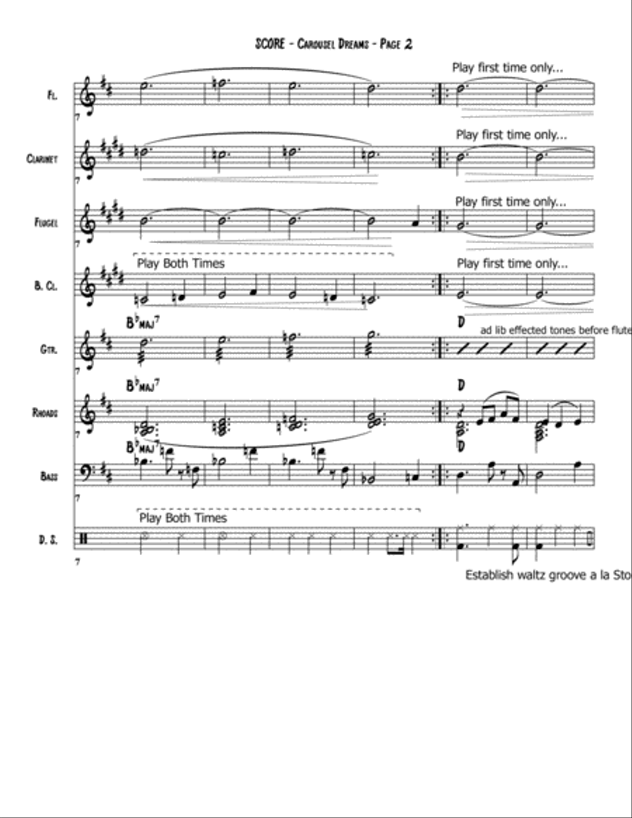 Carousel Dreams Jazz Ensemble scores gallery preview page 2