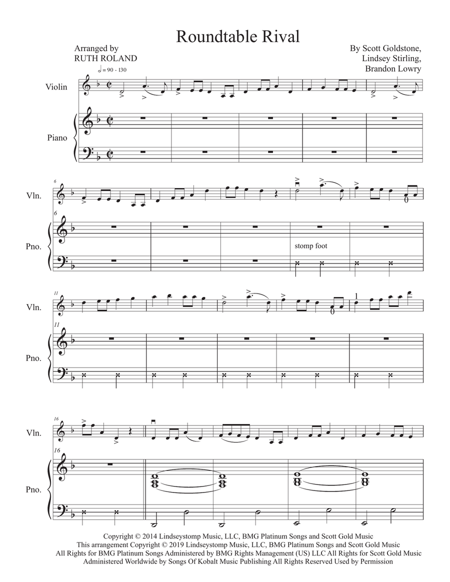 Roundtable Rival Violin Solo scores gallery preview page 2