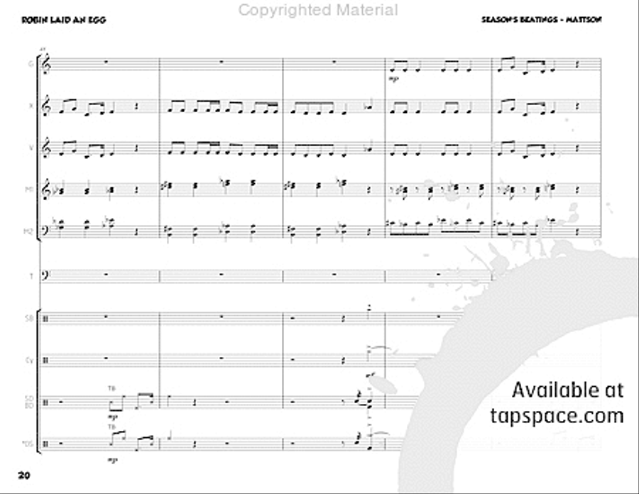 Season's Beatings Percussion Ensemble scores gallery preview page 36