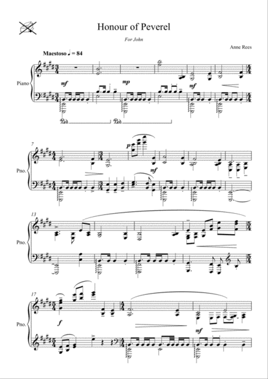 Honour of Peveril Piano Solo scores gallery preview page 2
