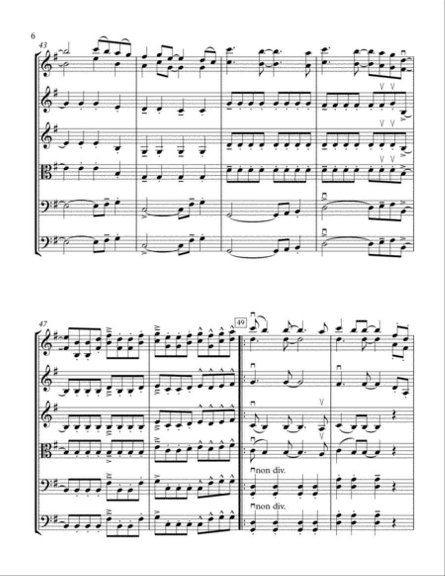 Don't Stop Believin' String Quartet scores gallery preview page 6