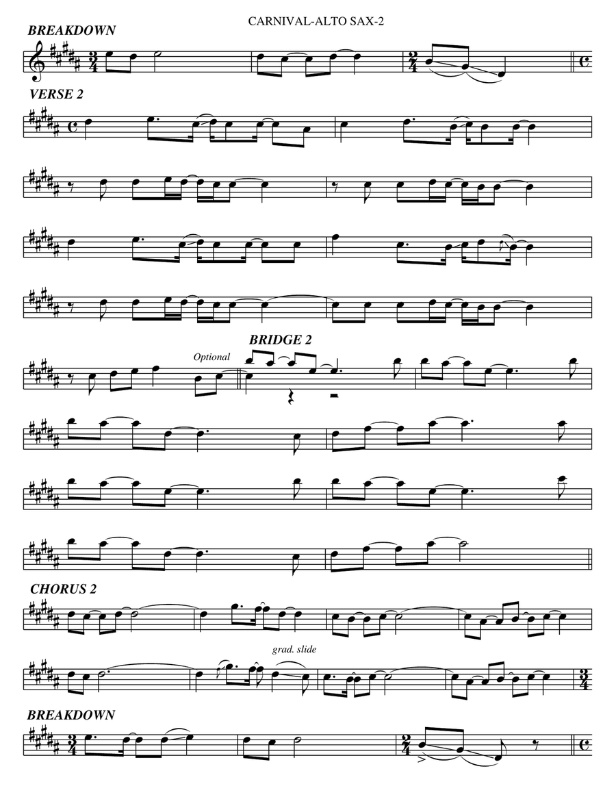 Carnival Alto Saxophone scores gallery preview page 2