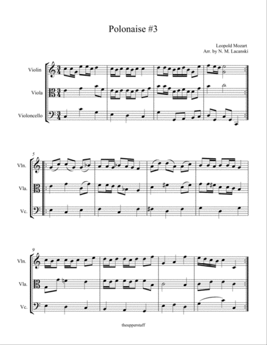 Polonaise #3 Polonaise #3 String Trio scores gallery preview page 2