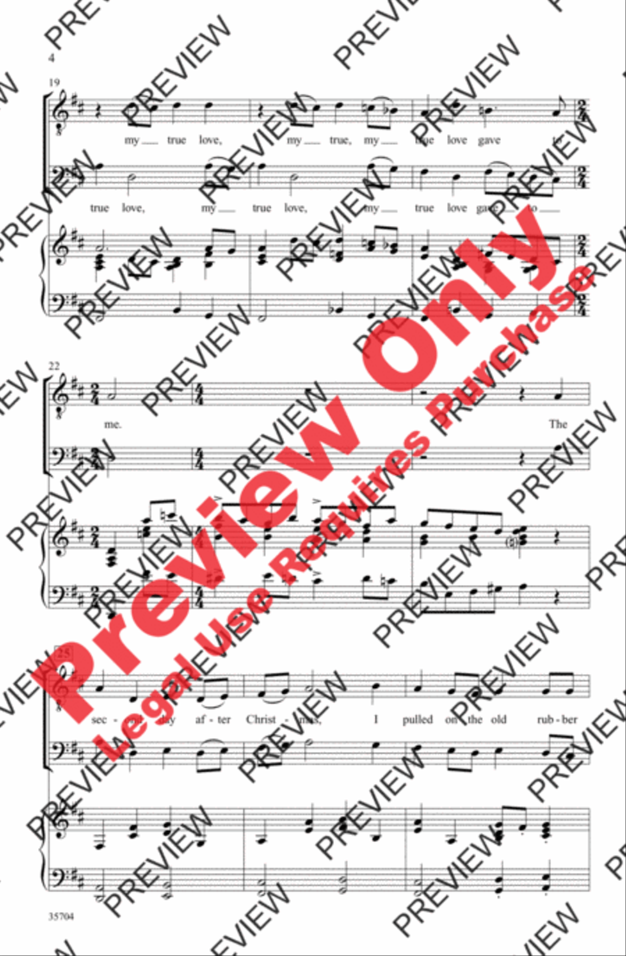 The Twelve Days After Christmas Men's Choir scores gallery preview page 4