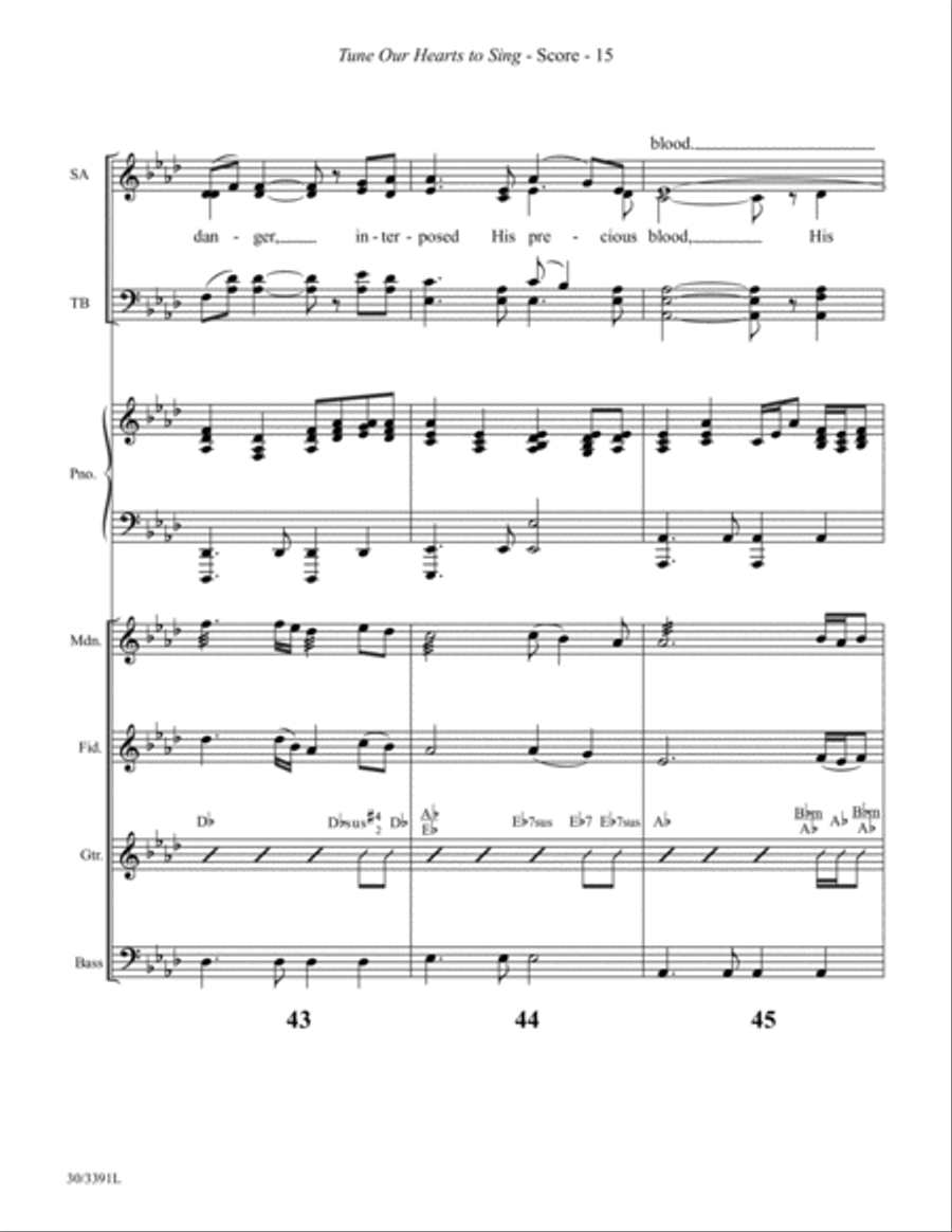 Tune Our Hearts to Sing - Instrumental Ensemble Score and Parts Choir scores gallery preview page 18