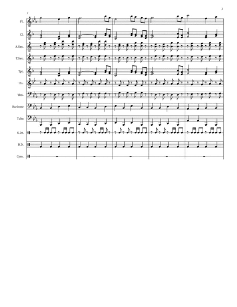 Southland March Southland March Concert Band scores gallery preview page 2