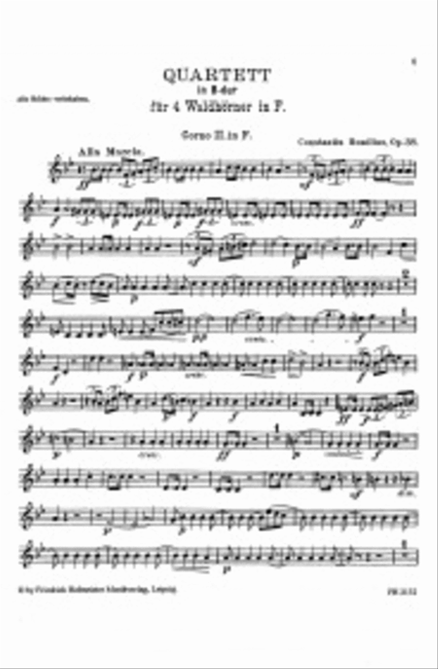 Quartett B-Dur, op. 38 Horn scores gallery preview page 2